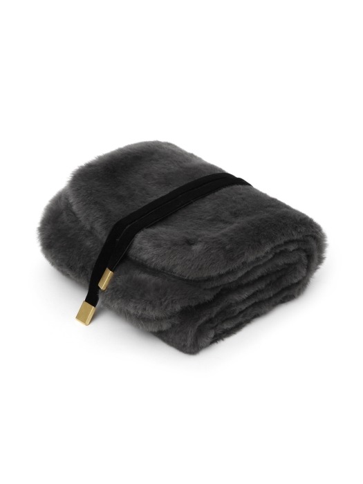 NECK WARMER / FUR / CHARCOAL