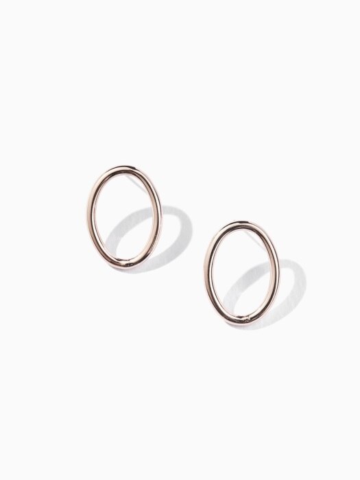 oval ring pipe earring S