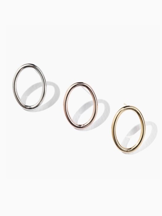 oval ring pipe earring S