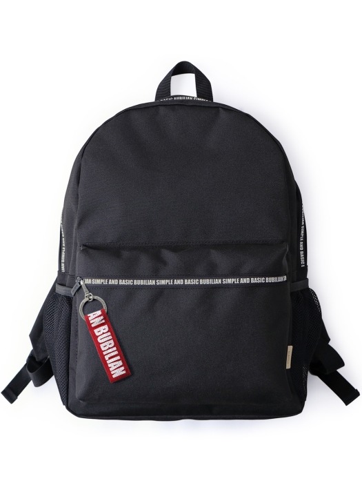 Zipper point Backpack _ Black&black