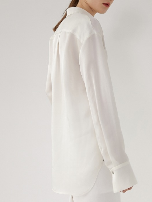 KAREN Soft Touch Long Sleeve Blouse(IVORY)