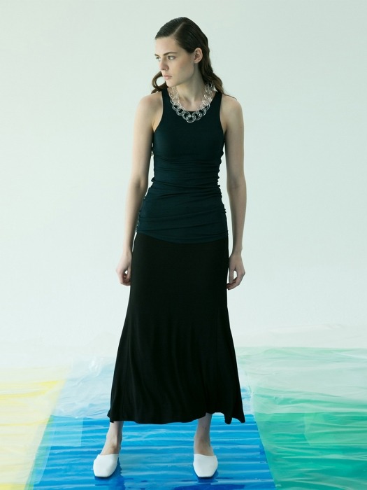 Giselle Jersey Long Skirt (Black)