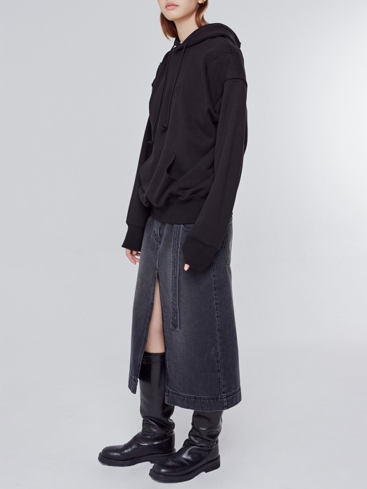 Mid-Rise Waist Denim Skirt