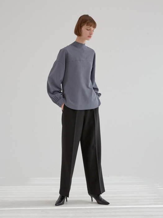 STRAIGHT WIDE FIT PANTS BLACK