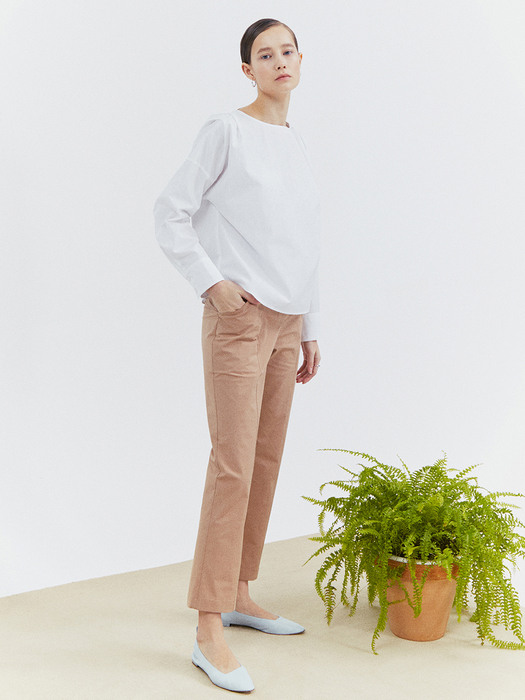 [Classy Cotton] Cotton Highwaist Straight Trousers_2color