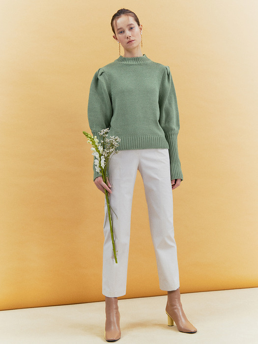 [Classy Cotton] Cotton Highwaist Straight Trousers_2color