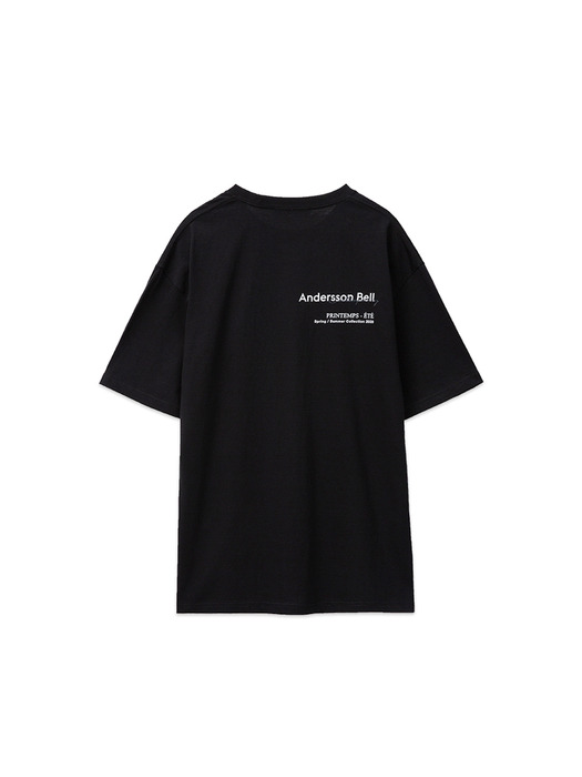 UNISEX PRINTEMPS ETE SEASON T-SHIRTS atb479u(BLACK)