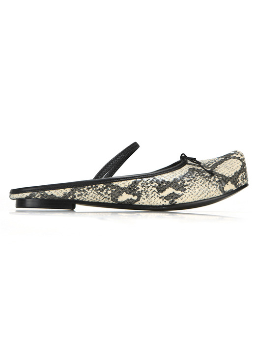 Pointed Toe Ballerina Sabot | Butter snake