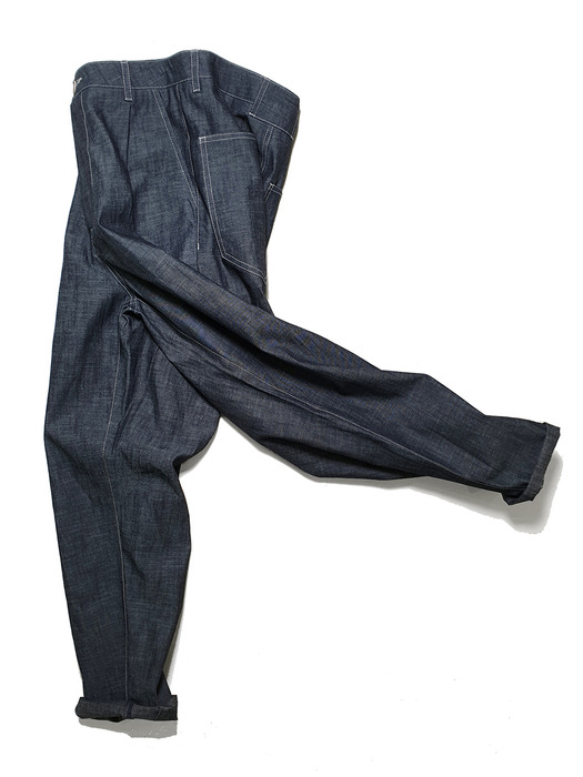 [COINONIA CANVAS]20s Chambray baggy pants 20ver-Indigo blue