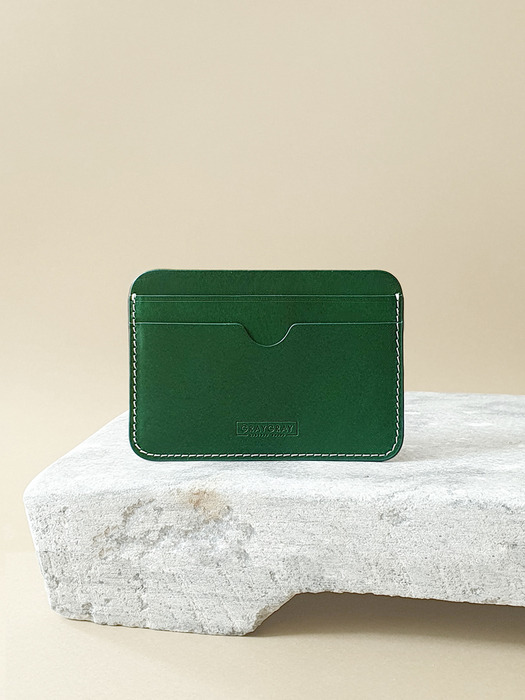 Italian Vegetable Pebble Card Wallet Leaf Green