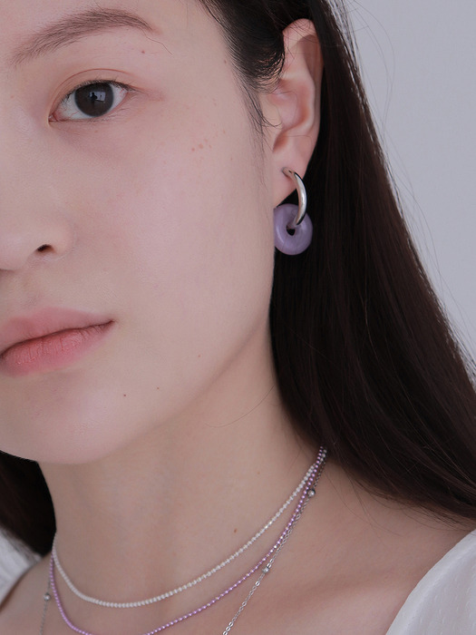 [단독]pop doughnut earring - small