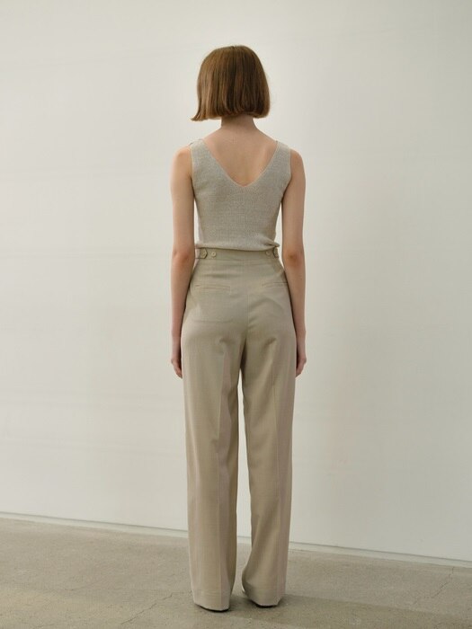 plain trouser (sand beige)
