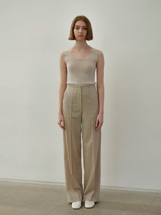 plain trouser (sand beige)