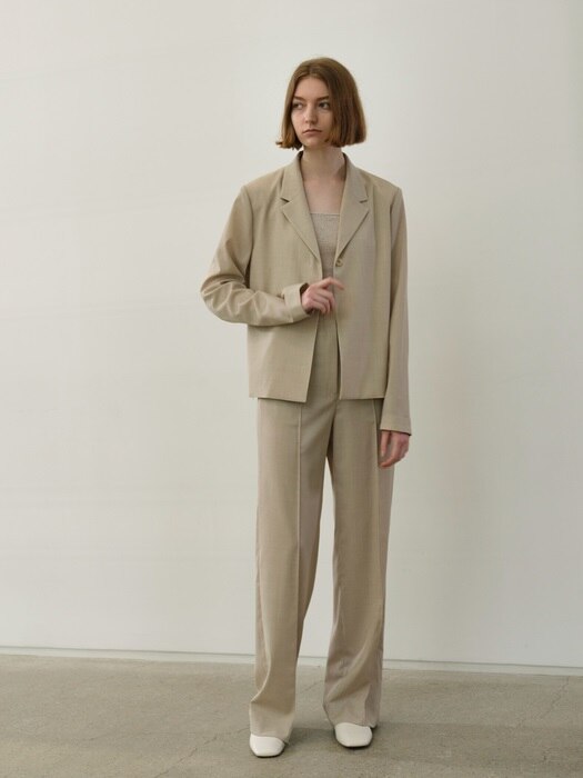 plain trouser (sand beige)