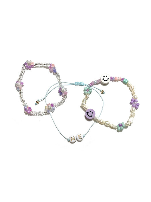 Shiny Flower Bracelet SET 3