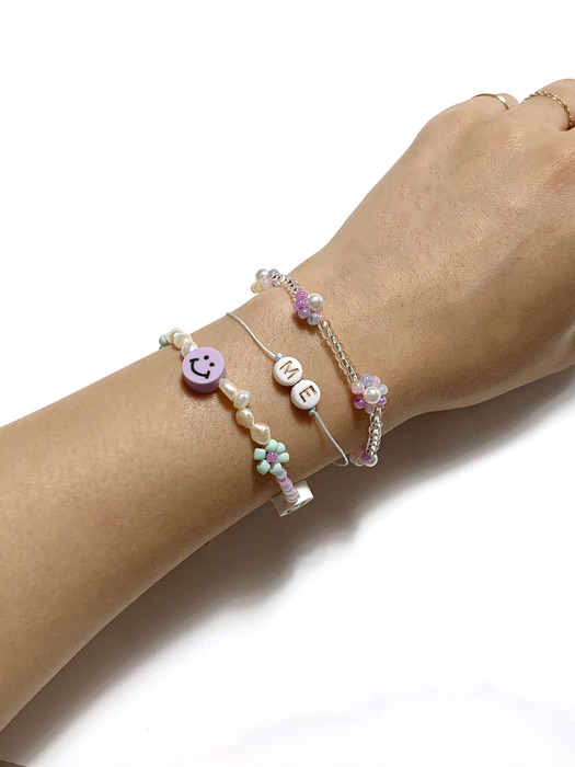 Shiny Flower Bracelet SET 3