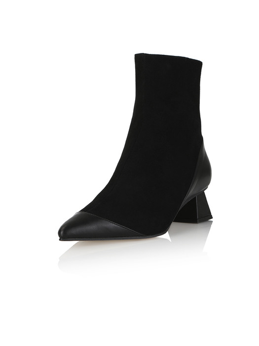 Carly Ankle Boots / B556 Black SD+Black