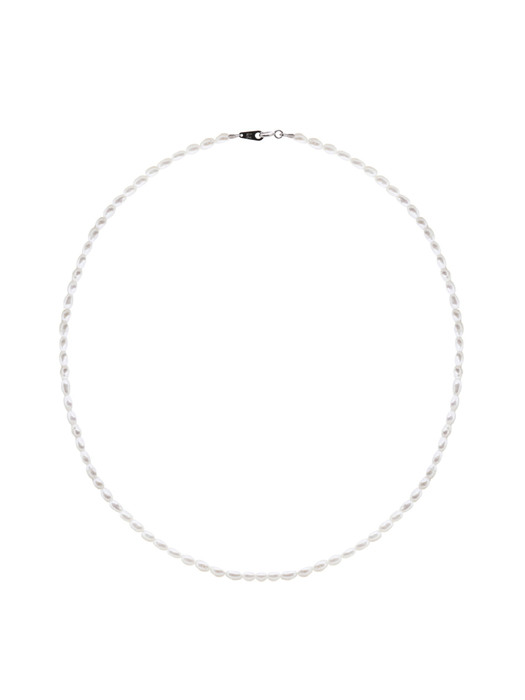 Mini Pearl Line Necklace-L