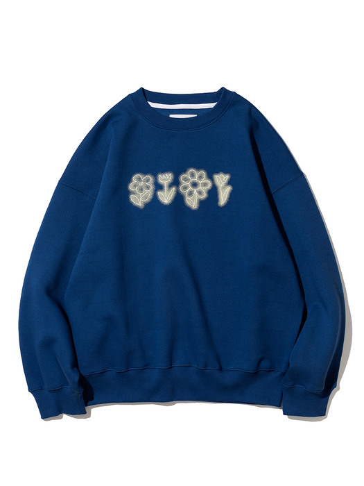 Flower Drawing Sweatshirt [DEEP BLUE]