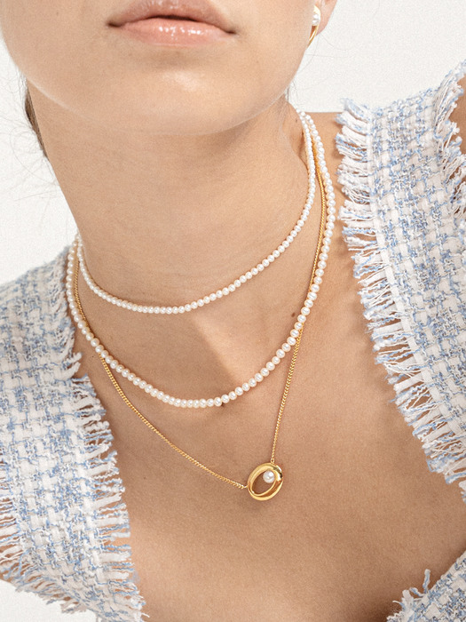 link pearl chain necklace