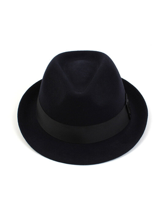 BU Navy Short Wool Fedora 울페도라