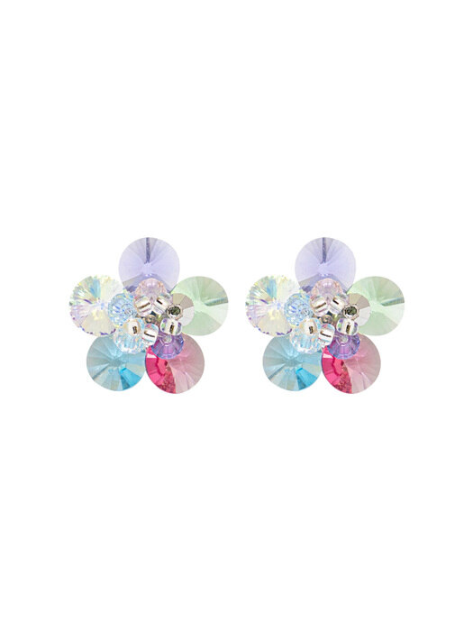 Daisy Beads Earrings (Rainbow)