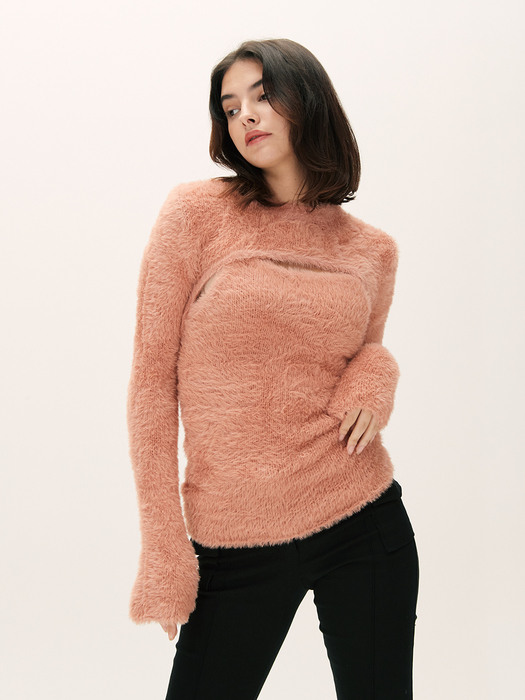 CASHMERE BOLERO KNIT [PINK]