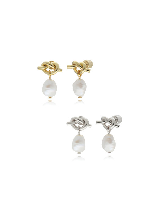Knots Pearl Earrings