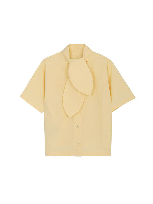 2 WAY RIBBON BUTTON BLOUSE_L/YELLOW (EEOO2BLR04W)