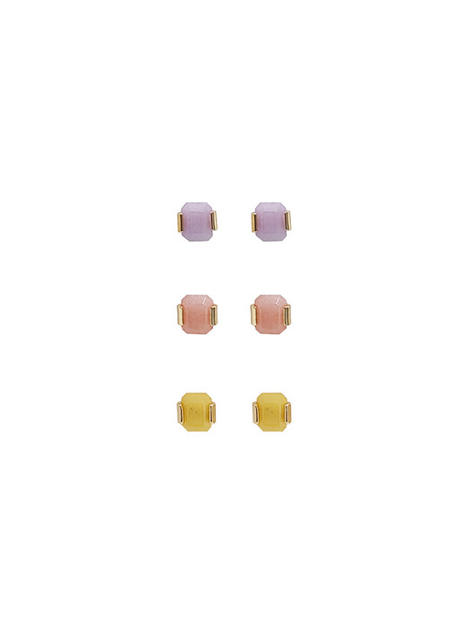 Pastel Gemstone Stud Earrings