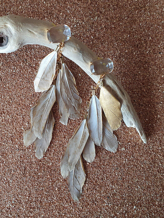 Plume feather earring