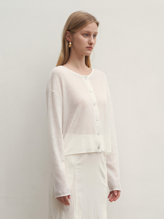 SUMMER KNIT CARDIGAN_IVORY