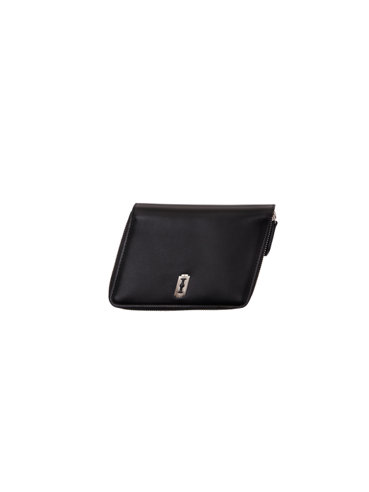 Mercury Square Zipper Half Wallet (머큐리 스퀘어 지퍼 반지갑) Black