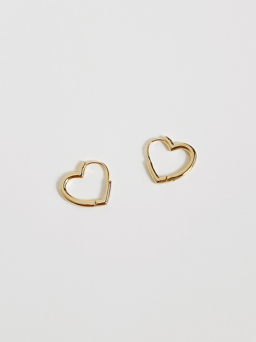 heart line ring earrings (2colors)
