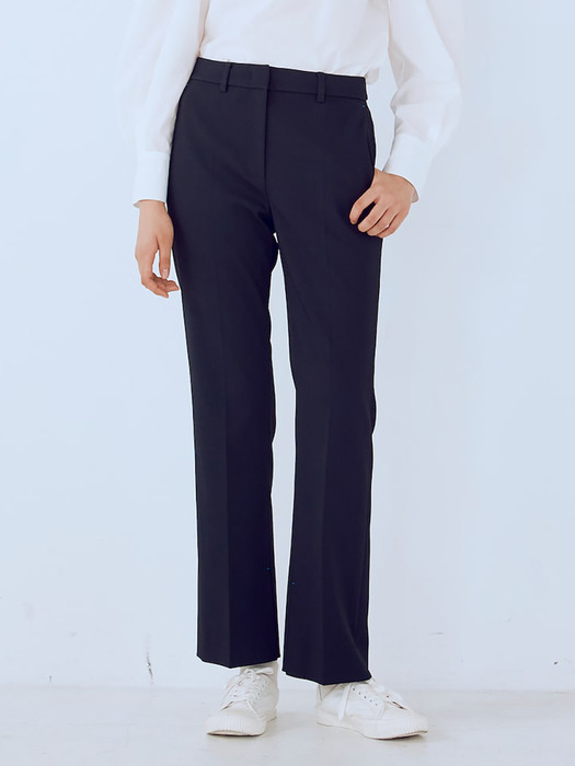 Side Slit Slim Fit Pants  Black (KE1821M025)