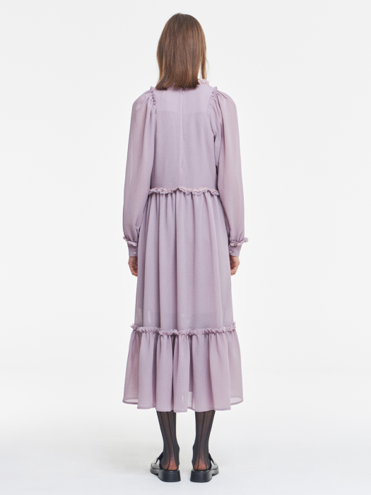 Frilly Chiffon Dress_Mauve Shadows