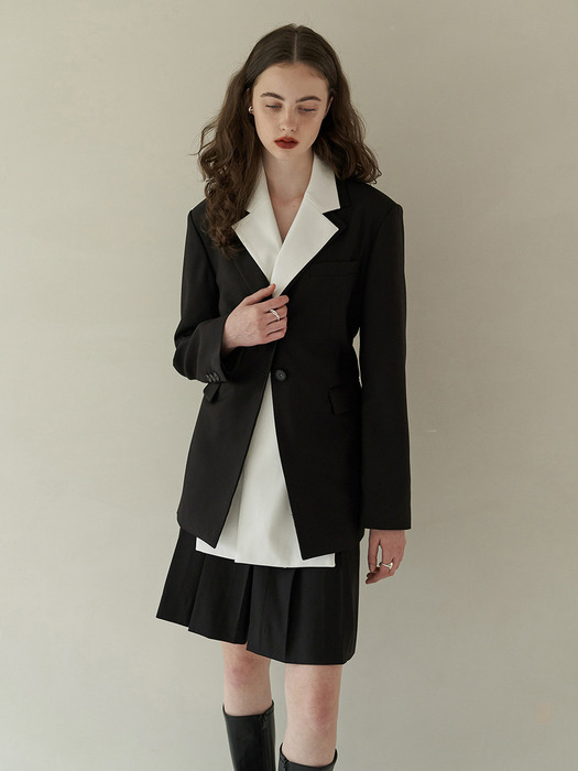 Layered chic jacket (black)