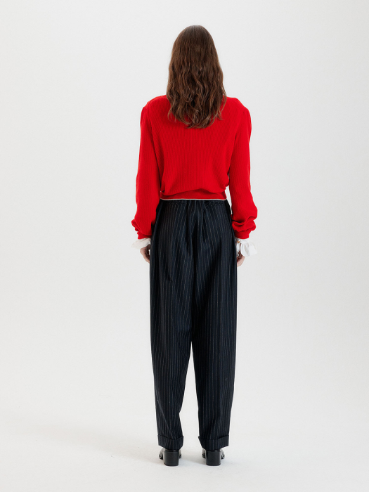 TOSE Corsage Knit Top - Red