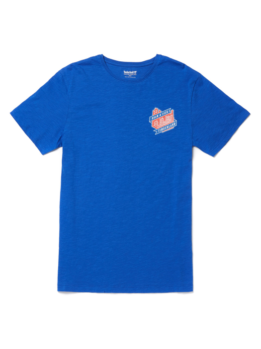 팀버랜드 남성 그래픽 반소매 티셔츠 블루 A1NHP