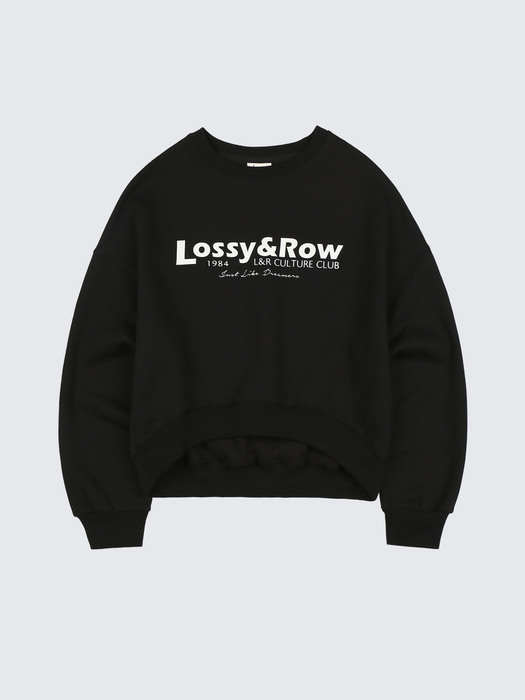 Lossy Crop Sweatshirt Black