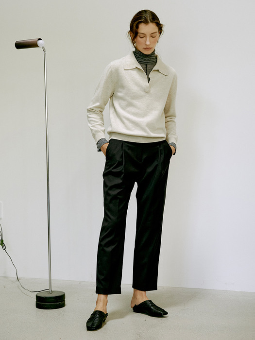 [리퍼브][Day-Wool] Wool-blend One Tuck Tapered Trousers_3colors