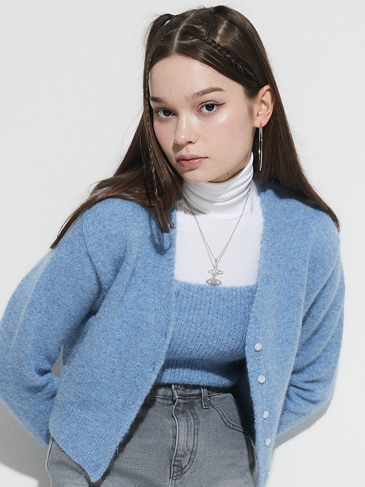 OW TUBE TOP CARDIGAN(BLUE)