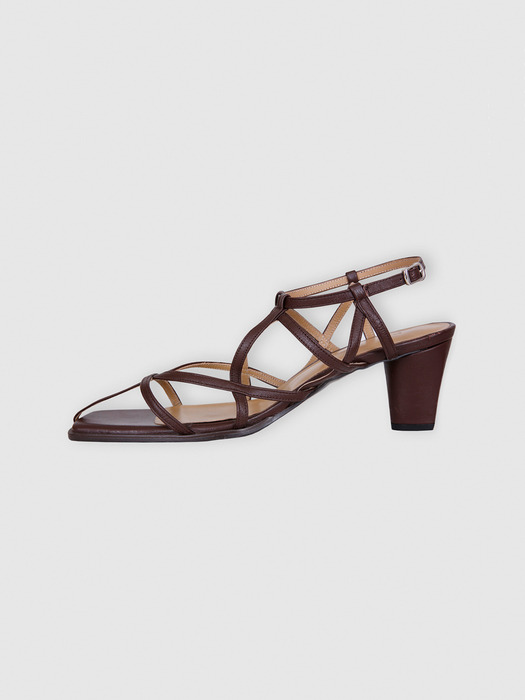 MULTI STRAP SANDALS (BROWN)