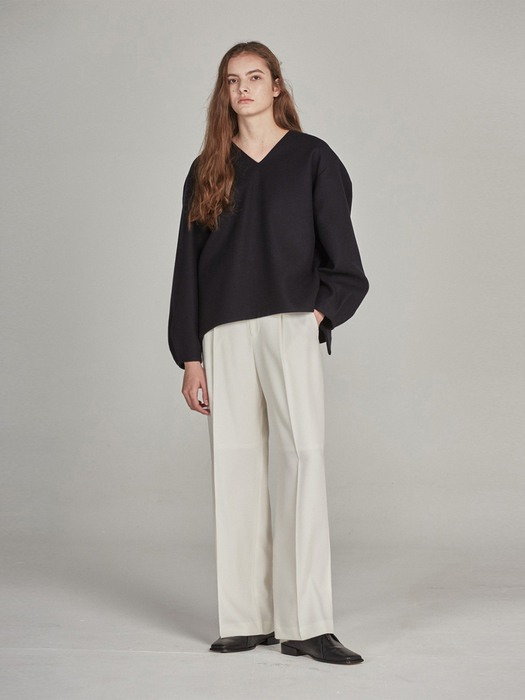 one tuck wide pants (ivory)
