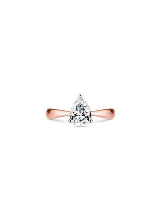 Solitaire Pear ring(rose gold)