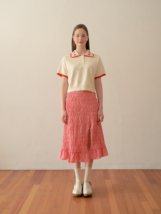 smocking long skirt