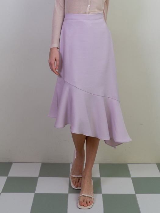 Asymmetric flare skirt (Lilac)