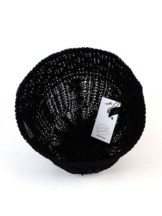Summer Black Knit Bucket Hat 니트버킷햇