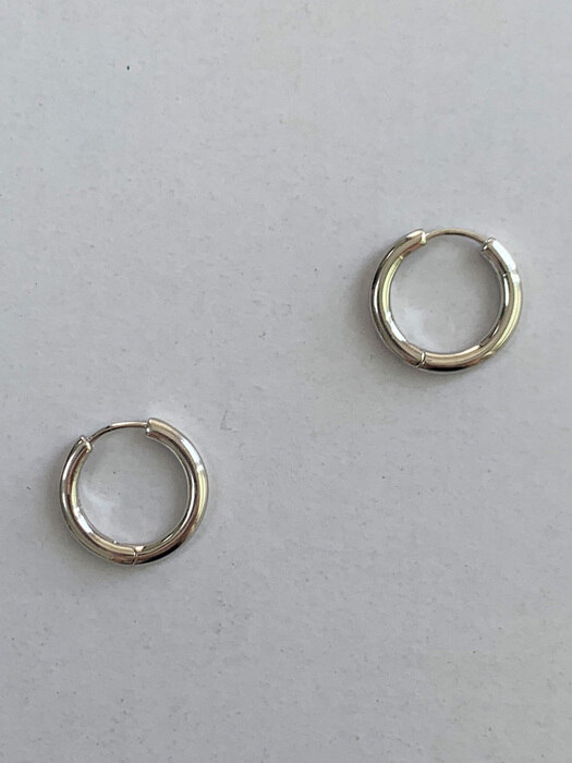 Basic Hoop Earrings (2Colors)