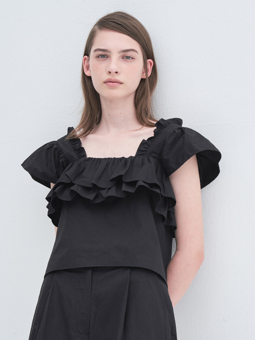 RUFFLE DETAIL BLOUSE_TT2S106